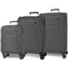 MOVOM Atlanta Set di valigie, taglia unica, grigio, Taglia unica, Set di valigie