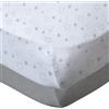 babyCalin - Set 2 lenzuola con angoli Grigio/stellato 70x140x17 cm