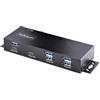 StarTech.com Hub USB industriale a 7 porte 10 Gbps con alimentatore, metallo, montabile, TAA