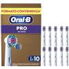 Oral-B Testina Di Ricambio PRO 3DWhite Bianca, Confezione Da 10 Testine