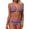 Wantonfy Bikini Donna Costume da Bagno 2 Pezzi Triangolo Due Pezzi Bikini Set da Mare Halter Triangolo Costumi da Bagno