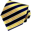 LORENZO CANA Lusso Cravatta Jacquard Tessuto Italiano Seta Fatti A Mano Cravatte - Modello A Righe Giallo 84007