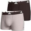 adidas - Boxer Uomo - Cotone Traspirabile - Elastico Flessibile - 2 Pezzi (Nero,Grigio S)