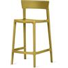 OUTLET CALLIGARIS Calligaris, sgabello fisso Skin in polipropilene SENAPE OPACO