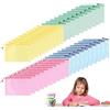Cerioll Sacchetto Di Zip Impermeabile A4, Borse Di File A4, 40 Pezzi Buste Plastica Zip, Mesh Sacchetto Del Documento, Per Ricevute, Materiale Scolastico, Viaggio, Cosmetici, 4 Colori