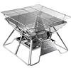 camping moon Campingmoon - Braciere portatile da campeggio, pieghevole, in acciaio inox, per campeggio all'aperto, viaggi, giardino, cucina, picnic, 3-4 persone