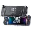 RHOTALL Custodia dockable glitterata per Nintendo Switch 2 2025, custodia protettiva in PC, design sottile con joycon staccabile compatibile con New Nintendo Switch 2 da 7,9 pollici