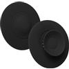 Your Day Mate Tappo di scarico universale, 2 pezzi, Ø 11 cm, nero, in silicone, per scarico a valvola fino a Ø 100 mm, filtro per rifiuti alimentari e capelli, filtro di scarico per lavandino, lavabo