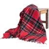 MA.AL.BI 1947 Plaid scozzese 100% pura lana misura 150X180 cm (Rosso), consegnato in scatola regalo.