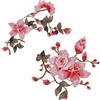 letsinstyle 2 pz Applique Ricamata con Fiore Rosa e Peonia, Toppa Ricamata da Cucire A Forma di Rosa, Toppe di Riparazione Floreali per Borse, Jeans, Vestiti, Cappelli Fai da Te