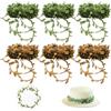 JNYUTEEN 6 Rotoli Nastro di Vite Artificiale, 60 m Viti di Foglie Artificiali, Verde e Marrone Nastro di Foglie Artificiali per Artigianato da Parete Festa Decorazione Domestica Artificiali Nastro Foglia