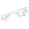 KYOTECH Faretti da soffitto orientabili a 4 luci Plafoniera LED Attacco GU10,Per 4 lampadine GU10 non incluse, Lampadario moderno per Camera Faretti Orientabili Parete Lampadine Bianco opaco