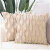 Madizz 2 Pezzi Federe in Lana Corta Velluto Copricuscini Morbido Decorativo Fodere per Cuscino Lusso Stile per Divano Camera da Letto Khaki Quadrate 65x65 cm
