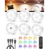 Tedmos Luce LED Armadio Ricaricabile USB con Sensore di Movimento Radar, 2400mAh Luce Sottopensile con Telecomando Faretto LED Vetrine Senza Filo Luci Notturna Adesiva Batteria per Cucina Scale Sotto Mensola