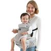 Momcozy Marsupio Neonato con Sede Anca 2 in 1, Portabebè Fronte Strada a Mani Libere fino a 20 kg, Marsupio Bambino 4 Stagioni con Cintura Regolabile fino a 115 cm,Grigio Air Mesh