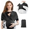AOOWU Fascia Porta Bebe, Marsupio Neonato Ergonomico, Extra Morbido Fascia per Neonati in Cotone, Neonato Facile da Indossare, Fascia Neonato Adatto Fino a 15kg, Facilmente Regolabile