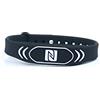 NFC21 Cinturino NFC adatto per dati di contatto, fiere, sport, 924 byte (NTAG 216), impermeabile, nero, regolabile