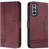 Bravoday Cover per Galaxy S21 Plus / S21+, Flip Custodia in Pelle PU Portafoglio Custodia per Galaxy S21 Plus / S21+, con Slot per Schede, Vino Rosso