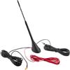 Vecys DAB DAB + Autoradio Antenne FM/AM Radioantenne Montieren Sie die Autodachantenne Verstärker SMB zu DIN Adapter RG174 5 m 16.4 ft Kabel kompatibel mit Digital Radio Pioneer Kenwood Alpine JVC