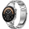 GIOPUEY Cinturini Compatibile con OnePlus Watch 3/2/2R, Acciaio Inossidabile Cinturino [Resistente all'Usura] - Silver