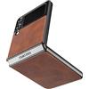 Cresee Compatibile con Samsung Galaxy Z Flip 3 5G, custodia in pelle PU, custodia protettiva per Galaxy Z Flip3 2021, marrone