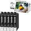 Starlet24 5x Compatibili 604XL Nero Cartucce Compatibili con Epson 604XL BK