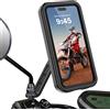 BTNEEU Porta Telefono Moto Impermeabile [1S Sgancio Rapido] Supporto Telefono Moto Specchietto Porta Cellulare Scooter con Touch Screen Rotazione di 360 per Smartphone da 4.7-6,9 Pollici