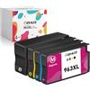 hehua 963 XL Cartucce d'inchiostro compatibili con HP 963XL per HP Officejet Pro 9010 9012 9013 9014 9015 9016 9020 9022 9023 9025 Cartucce Multipack Compatibile con HP 963 XL