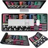 Niuny Tappetino Mouse Excel Scorciatoie Francese 1Pcs Tappeto Mouse xxl 80 * 30cm Tappetini Mouse con Scorciatoie Excel Word Windows Powerpoint Francese Impermeabile Antiscivolo Bordi Cuciti