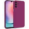 MyGadget Cover per Samsung Galaxy A24 4G - Custodia in Silicone Morbido a Doppio Strato - Case con Protezione Fotocamera & Fodera Interna Antigraffio - Bordeaux