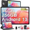 ZIOVO Tablet 11 Pollici Android 13 Tablet PC,16GB RAM+256GB ROM/TF 1TB, Octa Cores 2.0Ghz Tablets, 5G WiFi/Corpo in Metallo/8600mAh/ 2000 * 1200 FHD IPS/13+5MP/GMS/BT5.0/GPS, Tablet con Caso - Nero