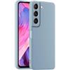 HULLIN Custodia per Telefono in Silicone Colorato, Adatta per Samsung Galaxy S21 (6.2) - Blu fumo