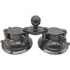 QOTSTEOS RAM Mount Twist Lock Ventosa Base, 360 Gradi Rotabile Ventosa Holder Twist Lock Base, Window Mount Car Interior Phone Mount Holder (dimensioni: doppia tazza)