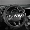 GIANT PANDA Coprivolante in Pelle PU, Compatibile con Volanti Rotondi VW - Antiscivolo, Traspirante - Nero
