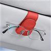 CGEAMDY Porta Occhiali da Sole Auto, Supporto Universale per Occhiali da Sole in Pelle per Auto con Chiusura Magnetica, Accessori per Auto per Contenere Occhiali da Sole Carte E Biglietti (Rosso)
