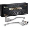 LE LEFOSSI Leva del freno della frizione del motociclo robusta e durevole Compatibile con Kawasaki Ninja 650 ER-6N ER6N ER6F ER-6F KLE 650 Versys 650 09 10 11 12 13 14 15 16 17 18 ER 650 EX 650 R Polished Silver