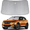JinsenTGG Copertura del Parabrezza Dell'auto Sostituzione per Peugeot 2008 2013-2019, Parasole per Parabrezza per Auto all'interno Pieghevole, Protezione Antipolvere Riflettente UV