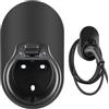Behogan Supporto per caricabatterie: supporto da parete per caricabatterie tipo 2, supporto per cavi Wallbox, organizer per cavi EV, supporto da parete per stazione di ricarica per auto elettriche