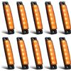 Biqing Luci di posizione laterali a LED,24V Blu impermeabile luci laterali a LED per camion rimorchio camion cabina autobus barca trattore camper 10pcs