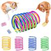 Grantop 60 pezzi giocattoli per gatti, in plastica creativa, a spirale, a spirale, giocattolo novità, animali domestici, piume a spirale colorate per gatti (60 pezzi)