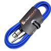 VisioSound Audio XLR femmina a 6.35 mm stereo jack trs/segnale bilanciato/cavo patch 3 m Blue