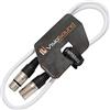 VisioSound Cavo Mic XLR Maschio a Femmina/Microfono bilanciato/Cavo Patch Mic / 7 Colori 1m Bianca