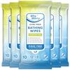WhyWorry Panni Doccia Fuori Casa Senza Risciacquo, Salviette Umidificate per Adulti, Ideali per Igiene di Anziani, con Aloe e Vitamina E, 20 x 30 cm Extra Grandi, Ultraspessi, Senza Profumo, 50 Pezzi