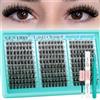 GEMERRY Ciglia Finte Ciuffetti Ciglia Finte Kit Extension Ciglia | Lash Cluster Kit DIY Eyelash Extension a Casa per Principianti Naturali Lashes (C3-Kit,8-16mm)