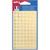 APLI Agipa 100600 contrassegno punti, rotondo, autoadesivo, Gold