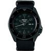 Seiko 5 Sports Street Orologio Analogico Automatico Uomo con Cinturino in Tessuto SRPD79K1, Nero, 9K1