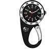 JewelryWe Clip-on Orologio al Quarzo con Bussola in Lega Universale Zaino Fibbia Orologio Fluorescente quadrante Fibbia di Sicurezza per Medici Infermieri Arrampicata su Roccia Fitness e Altro
