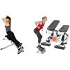 Sunny Health & Fitness Sunny Health and Fitness 45 Degree Hyperextension Roman Chair, Steel, Grey, One Size SF-BH6629 + Advanced Mini Home Steppers, Total Body Workout Stair Machine with Resistance Bands - SF-S0978