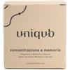 uniqub Integratore Concentrazione e Memoria Migliora l'umore Con Rhodiola Rosea Bacopa Monnieri Lippia Citriodora 60 capsule Vegetali 100% Naturale Uniqub