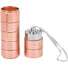 BORDSTRACT Set di 7 Portapillole in Metallo Rotondo per Medicinali, Portapillole Impermeabile E Impilabile, Mini Portapillole da Viaggio, Organizzatore Settimanale Portatile